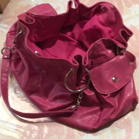 HOT PINK oversized hobo Handbag - Picture 5 of 5